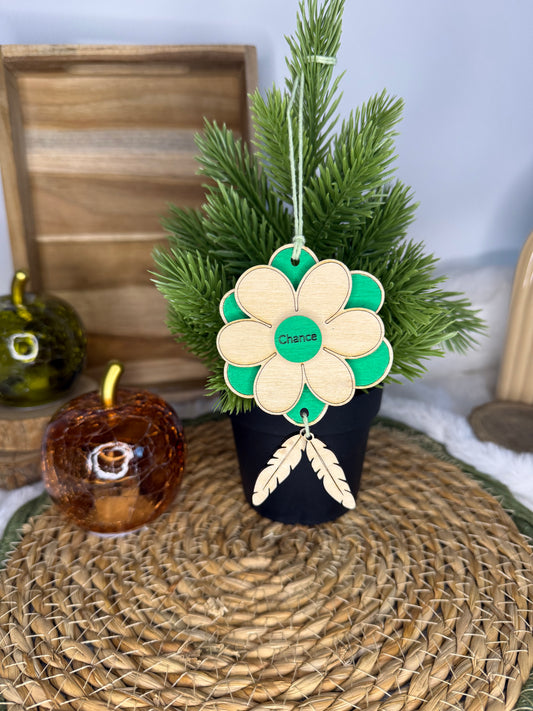 Décoration en bois – À suspendre au rétroviseur