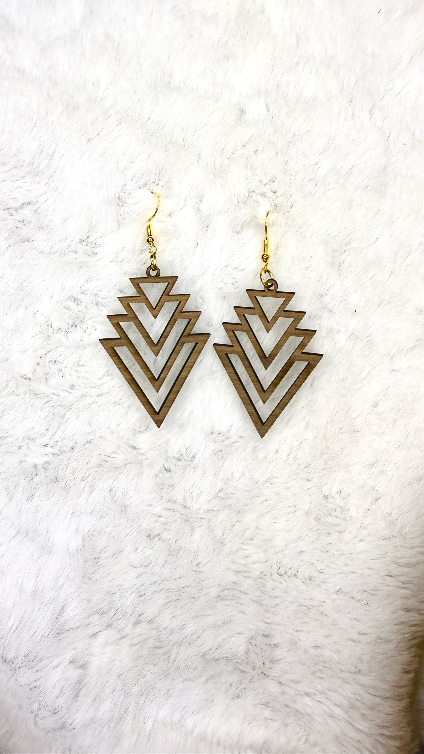Boucles d’oreilles en bois "Triangle"
