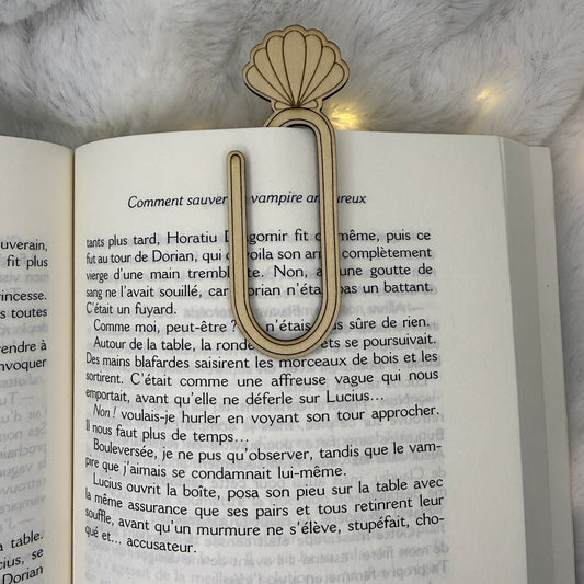 Trombone marque-pages en bois