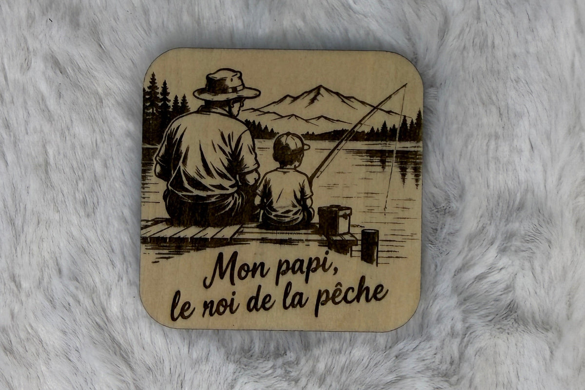 Magnet "Papi à la pêche"