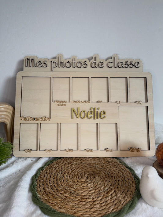 Cadre en bois – Mes photos de classe