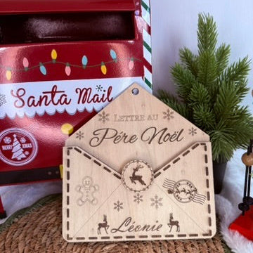Boîte à lettres du Père Noël – Enveloppe en bois