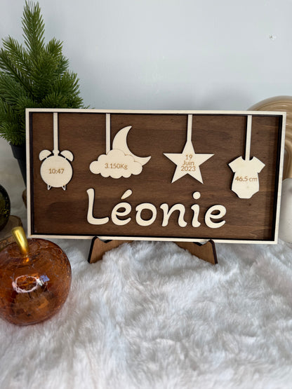 Affiche de naissance personnalisée