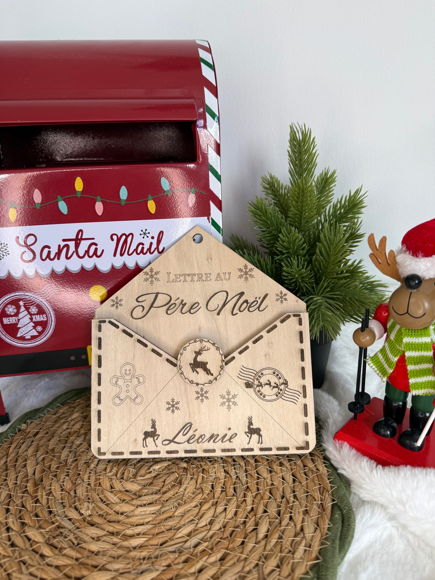 Boîte à lettres du Père Noël – Enveloppe en bois