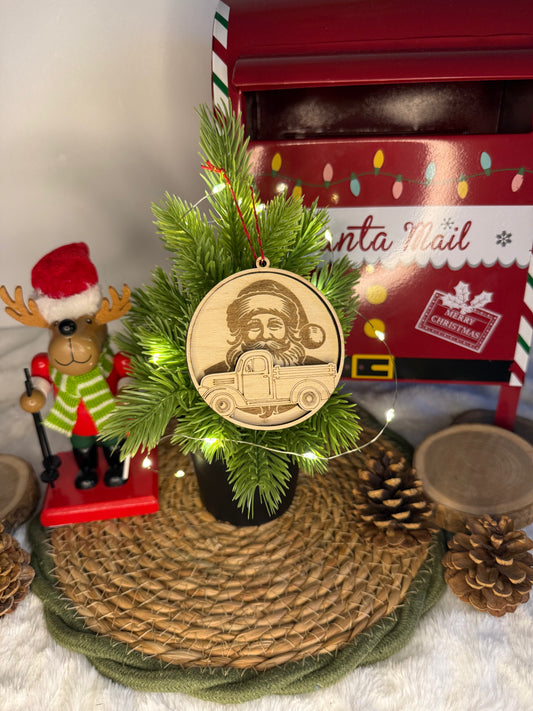 Boule de Noël en bois "Père Noël"