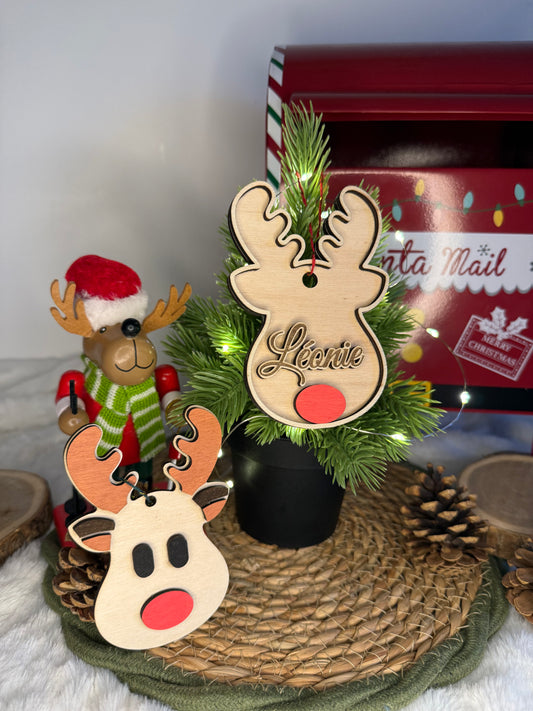 Lot de boules de Noël "renne"