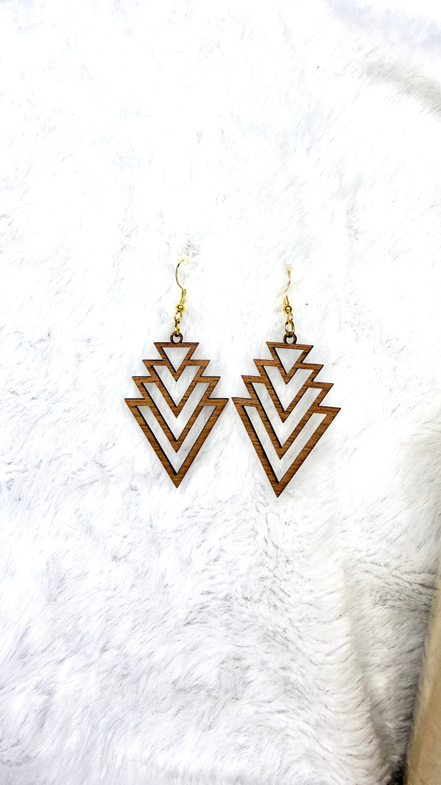 Boucles d’oreilles en bois "Triangle"