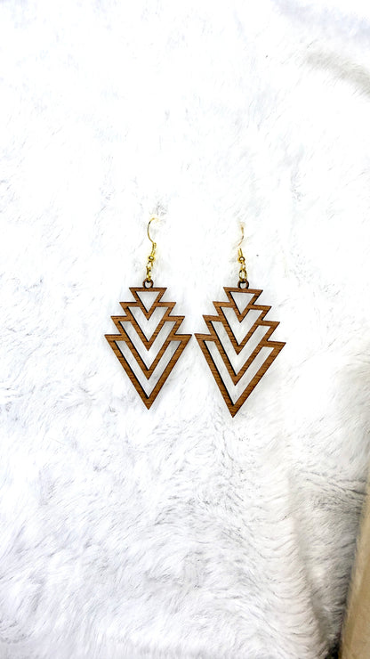 Boucles d’oreilles en bois "Triangle"