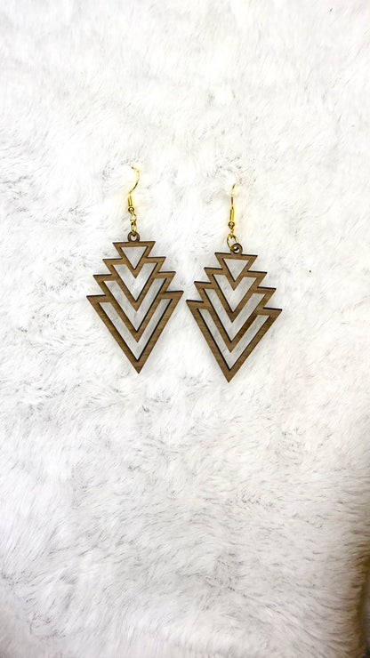 Boucles d’oreilles en bois "Triangle"