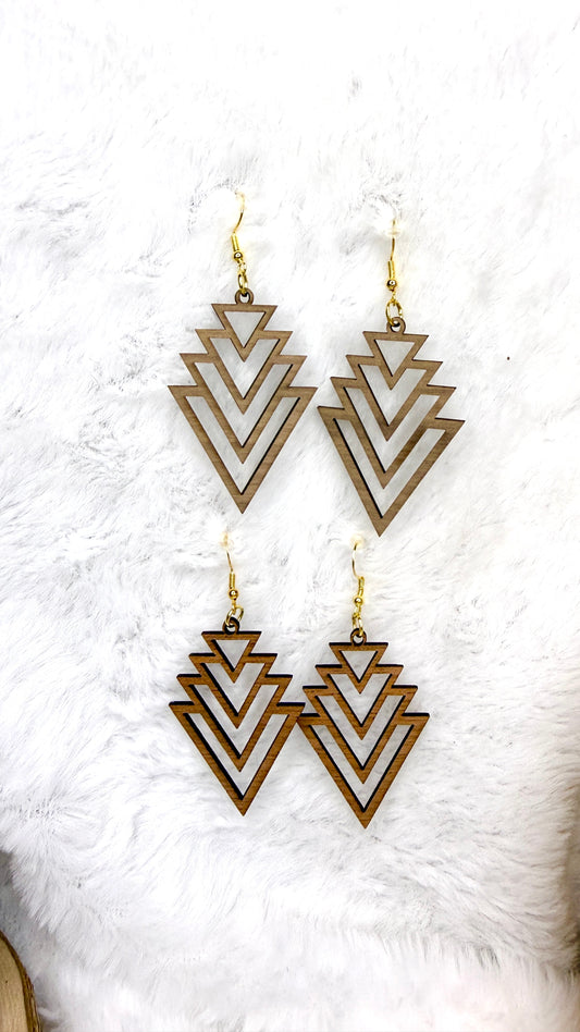 Boucles d’oreilles en bois "Triangle"