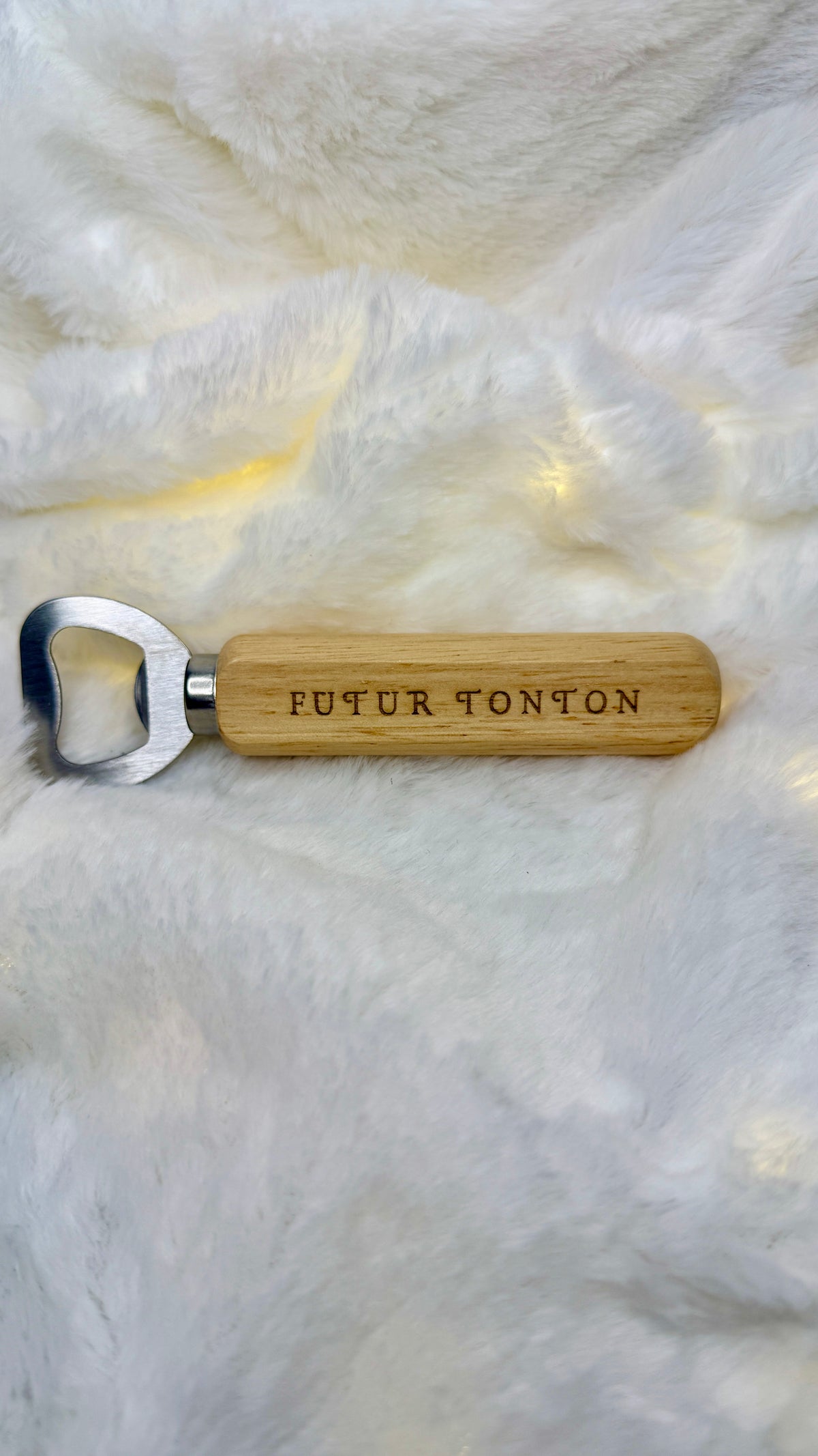 Décapsuleur en bois – « Futur tonton »